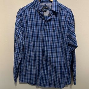 Ariat Pro Series Men's Medium Long Sleeve Button Down Plaid Shirt Pen Slot